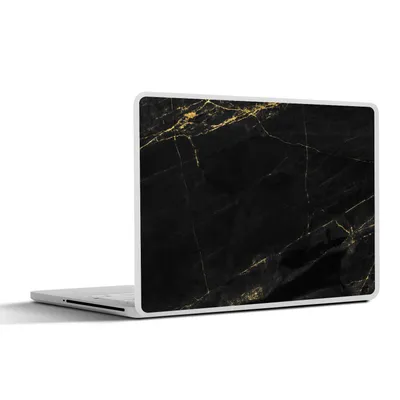 Produktbild von MuchoWow® Laptop Aufkleber Sticker Cover Marmor - Schwarz - Gold - Chic - Marmoroptik - Design 32.5x23.5 cm - Sticker für Laptop - Selbstklebend