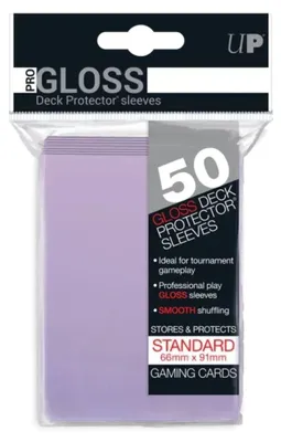 Produktbild von Ultra Pro: PRO-Gloss 50 Stück Standard Deck Protector® Hüllen Lila
