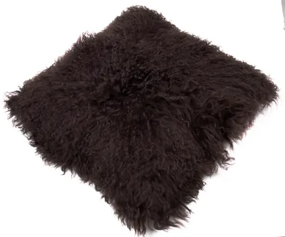 Produktbild von Tibetlamm Kissen Kissenbezug (ohne Inlet) JAY36 Schokolade 30x30cm
