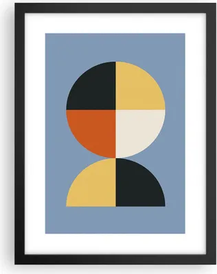 Produktbild von Gerahmtes Poster - Schwarzer Rahmen - Stück Geometrisch Rad - 30x40 cm - Wand Bild - Wanddeko - Wandbilder - Kunstposter - Wandposter - Bilderrahmen - Bilder - Kunstdruck - P2BPA30x40-4771