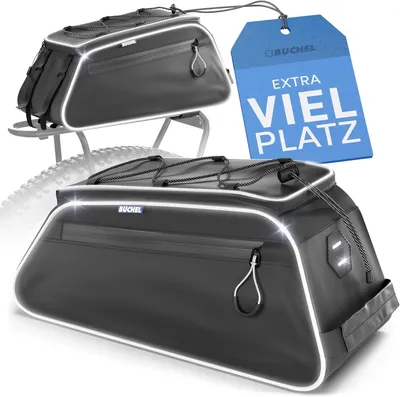 Produktbild von Fahrradgepäckträger für Gepäcktaschen – Wasserdicht – Reflektierend – Mit Regenhaube