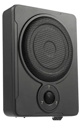 Obrázok produktu pre Súprava subwoofera a zosilňovača do auta – aktívny 20 cm subwoofer pod sedadlo – štíhly 7,6 cm basový reproduktor s výkonom 300 W pre autohifi