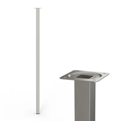 Obrázek produktu pro Walteco Nábytková noha hranatá 25x25x800mm, broušený nikl