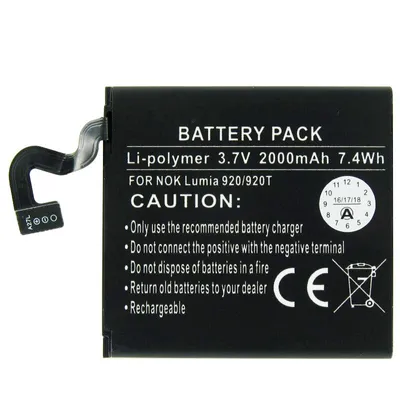 Obrázok produktu pre BP-4GW Replika batérie je vhodná pre Nokia Lumia 920 Typ batérie BP-4GW