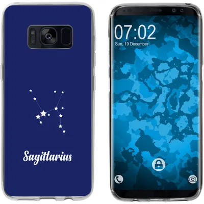 Produktbild von PhoneNatic Case kompatibel mit Samsung Galaxy S8 Silikon-Hülle SternzeichenSagittarius M5