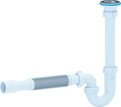 Obrázok produktu pre Univerzálny flexibilný sifón s pripojením 6/4", priemer výstupu 40 mm