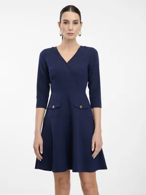 Produktbild von Orsay Dunkelblaues knielanges Damenkleid 40