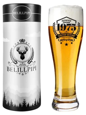 Bierglas 50. Geburtstag 1975 Limited Edition 0,5 L