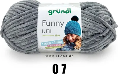 Produktbild von Gründl Wolle Funny uni 100 g hellgrau