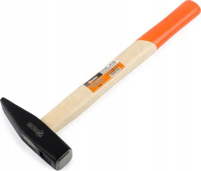 Image de Marteau de serrurier Polax 500 g - manche en bois, tête en acier durable, idéal pour les artisans et le travail du métal