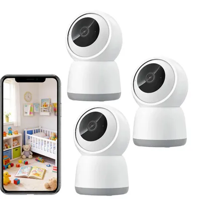 Produktbild von Überwachungskamera Innen - 5MP Babyphone mit Kamera 360 Grad WLAN Indoor Hundekamera mit APP