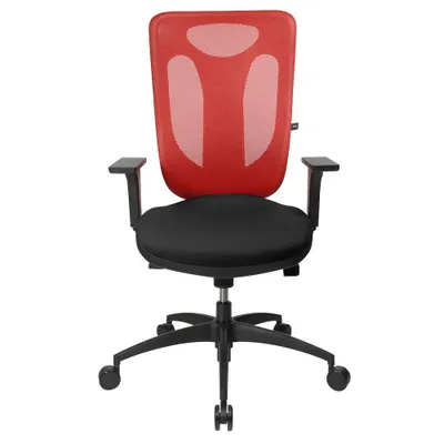Produktbild von Topstar Bürostuhl Net Pro 100, NN100 T201 rot, schwarz Stoff
