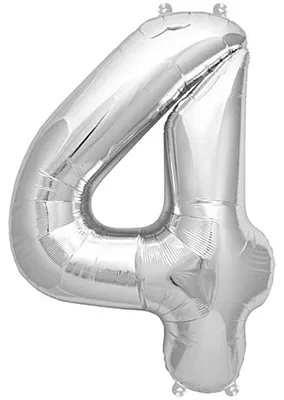 Obrázek produktu pro Folienballon 4 silber