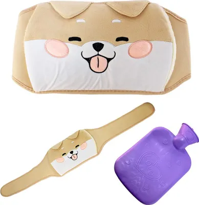 Produktbild von Wärmflasche zum Umschnallen Hund beige