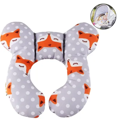 Produktbild von Baby-Reisekissen, Kopf- und Nackenstützkissen für Kindersitz, Neugeborene Kinderwagen Autositz-Einsatzkissen(Style 1)