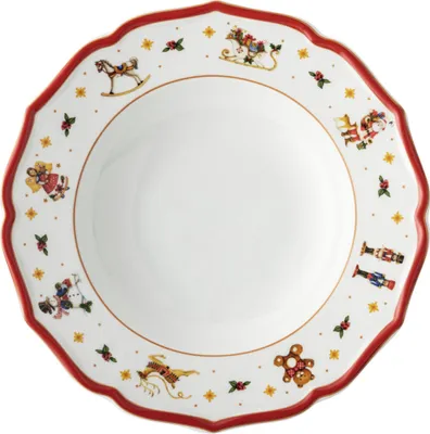 Imagen del producto de Plato Hutschenreuther, 23 cm de diámetro, diseño "Feliz Invierno", color rojo, referencia 02488-727471-10353