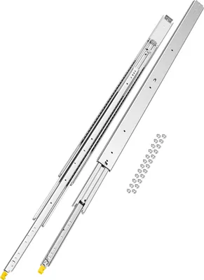 Produktbild von VEVOR 1 Paar Schubladenschienen mit Vollauszug 1524 mm, 226 kg Tragkraft, verriegelbare Schubladenführung, Kugellager mit Sperre, seitlich montierte Schubladenauszug, Auszugsschienen