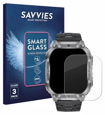 Produktbild von 3x Savvies Schutzglas Folie für LIGE EF22 2" 9H Panzer Schutzfolie Glas Displayschutz klar transparent