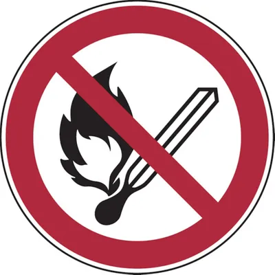 Produktbild von Dreifke® Kunststoff-Schild "Keine offene Flamme; Feuer, offene Zündquelle und...
