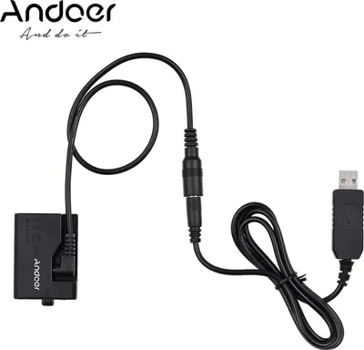 Obrázok produktu pre Andoer ACK-E10 5 V USB adaptér s fiktívnou batériou a DC konektorom (náhrada za LP-E10) Kompatibilný s Canon EOS Rebel T3 / T5 / T6 / T7 / T100 / Kiss X50 / Kiss X70 / 1100D / 1200D / 1300D / 2000D / 4000D