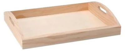 Produktbild von GLOREX 61685013, Klassisches Serviertablett, Rechteck, Holz, Holz, 370 mm, 280 mm