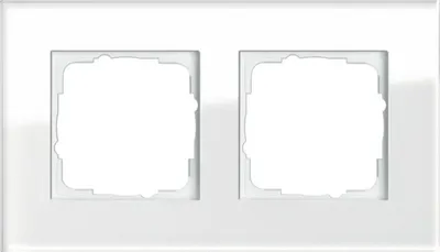 Produktbild von GIRA 021212 Abdeckrahmen 2fach Esprit Glas Weiß