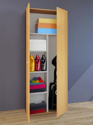 Produktbild von VCM Holz-Besenschrank | 6 Fächer | Maße ca. B. 70 x H. 178 x T. 40 cm | Haushaltsschrank | Mehrzweckschrank - Vandol