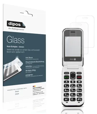 Image de 2x Protection ecrán pour Doro 2424 mat Verre souple Film Protecteur 9H dipos