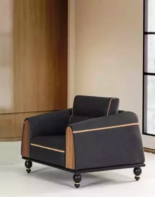 Zdjęcie produktu dla Fotel designerski, mebel, czarny, do siedzenia, do biura,  tapicerowany fotel