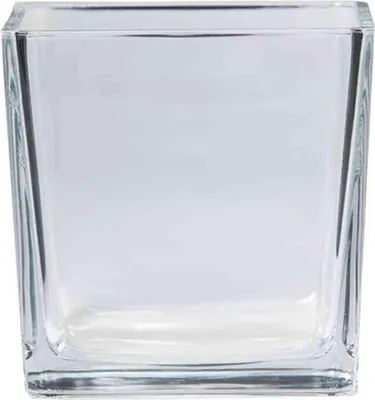 Produktbild von INNA-Glas Pflanztopf LEVI, Würfel - viereckig, klar, 12x12x12cm - Glas Blumentopf - Übertopf