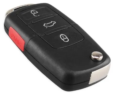 Produktbild von Techstar®-Autoschlüsselgehäuse, kompatibel mit Volkswagen Golf, Polo, Passat, Touran, Transporter, EOS, 4 Tasten