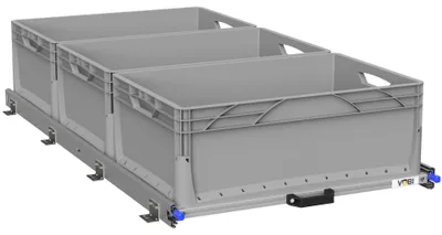 Produktbild von Heckauszug Kastenwagen 1200x600, Auszug mit Montagewinkeln - 100 kg Version