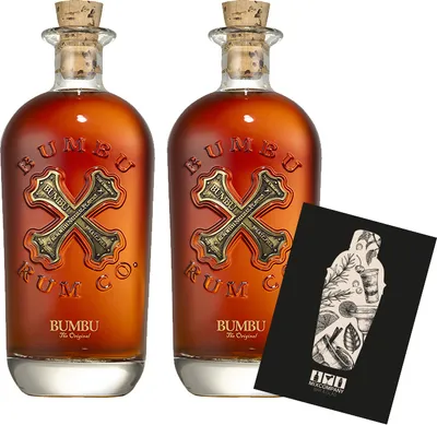 Produktbild von BUMBU The Original 2er Set Rum with natural flavors 0,7L (40% vol) Product of Panama - [Enthält Sulfite]