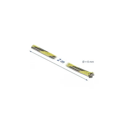 Obrázok produktu pre DELOCK Geflechtschlauch dehnbar 2 m x 6 mm schwarz-gelb