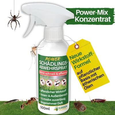 Produktbild von Schädlings Abwehrspray Power-Konzentrat 500 ml – Insektenspray gegen Insekten & Ungeziefer, Insektenschutz, Anti Insektenspray, Schädlingsspray