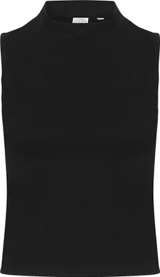 Image de Skinni Fit Débardeur femme col haut RW5494 (M) (Noir)