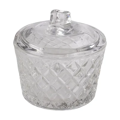 Produktbild von Zuckerdose aus Glas mit Deckel 10 cm – Elegante Zuckerglocke Transparent, Spülmaschinenfest, Multifunktions-Vorratsglas