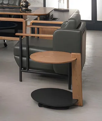 Produktbild von Leder Büro Sessel Modern Design Büro Möbel 90 cm Luxus Schwarz Sitz Neu