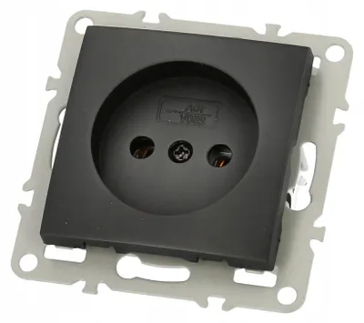 Produktbild von Adelid Quadra Unterputz-Steckdose Schwarz IP20 10A