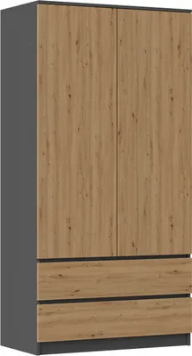 Produktbild von Topeshop SZAFA MALWA AN/AR K Schlafzimmer-Schrank 5 Regale 2 Tür(en) Garderobe