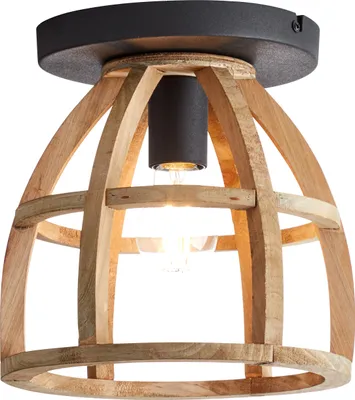 Produktbild von BRILLIANT Deckenleuchte Matrix Nature | moderne Deckenleuchte | Holz/Metall | braun/schwarz | 1x E27 max. 60 W