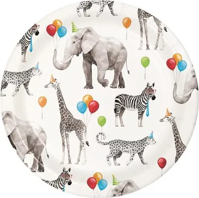 Produktbild von Teller Party animals, Ø18, 8Stk.