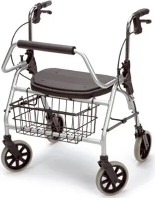 Image de Dietz Rollator XXL jusqu'à 200kg - déambulateur léger & réglable en hauteur - dossier amovible