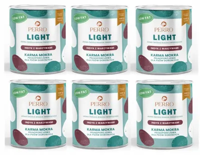 Zdjęcie produktu dla PERRO LIGHT mokra karma dla psa Indyk z warzywami 6x800g