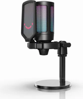 Image de FIFINE A6 Gaming Microphone pour streaming podcast studio, noir