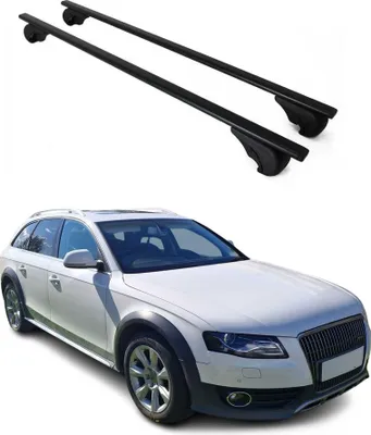 Produktbild von Dachträger Grundtäger für Audi A4 B8 Avant 2008-2015 75kg Metall Schwarz 2 tlg