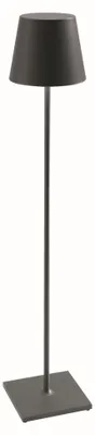LED-Stehleuchte, aufladbar, Touch-Dimmer, 2200-3000 K, 69-150 cm, dunkelgrau