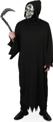 Produktbild von Horror Kutte mit Kapuze Spooky Schwarz Gr. S Halloween Karneval Fasching
