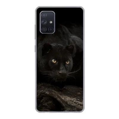 Produktbild von MuchoWow® Handyhülle Schutzhülle Hülle für Samsung Galaxy A51 Panther - Wald - Augen Silikon Softcase Handy Hülle - Schutzabdeckung