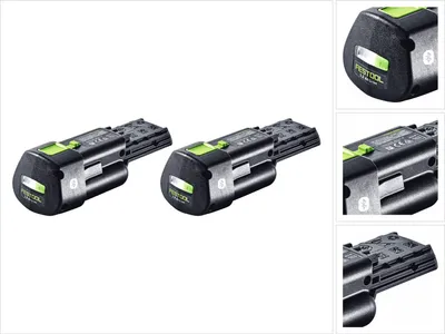 Produktbild von Festool Akku Set 2x BP 18 Li 3,0 Ergo I Akku 18 V 3,0 Ah / 3000 mAh Li-Ion ( 2x 577704 ) mit Ladestandanzeige